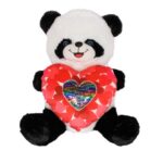 14" PANDA WITH HEART, SINGING & LIGHT UP CHEEKS <br> ITEM: 23035