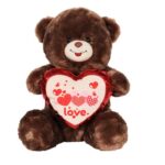 20" BROWN BEAR WITH HEART, SINGING & LIGHT UP CHEEKS <br>ITEM: 23067