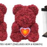 16" WINE RED LIGHT ROSE BEAR  <br>                  ITEM: 9906