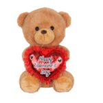 12" HAPPY VALENTINE'S DAY BROWN BEAR<br>ITEM: 9962