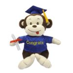 ITEM NUMBER: 9474 <br> 10" GRAD MONKEY IN BLUE CAP/GOWN