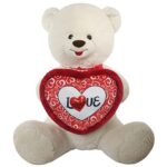 60" WHITE LOVE BEAR <br> ITEM: 9890