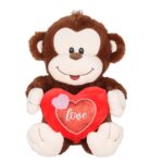 16" MONKEY WITH LOVE HEART & LIGHTED CHEEKS <br> ITEM: 23150