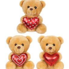 7" BROWN BEARS W/ASSORTED HEARTS <BR> ITEM:10085