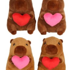 7" CAPYBARA WITH HEART <BR> ITEM:10091