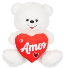 16" WHITE BEAR - AMOR <BR> ITEM: 23190