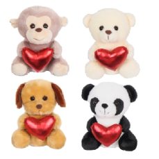 7" MIXED ANIMAL WITH SHINY HEART <BR> ITEM:9790