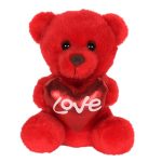 5" RED BEAR WITH HEART <BR> ITEM:10034