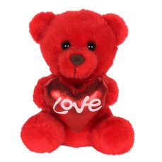 5" RED BEAR WITH HEART <BR> ITEM:10034