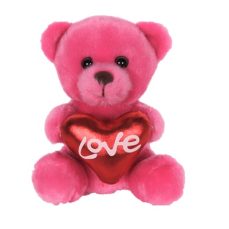 5" PINK BEAR WITH HEART <BR> ITEM:10035