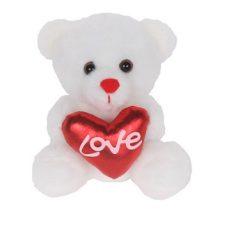 5" WHITE W/LOVE <BR> ITEM:9939
