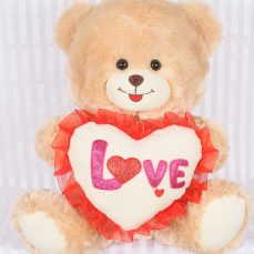 18" BROWN BEAR - LOVE <BR> ITEM:23191